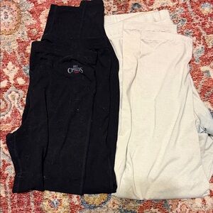 Chili's Women's Black and Cream Leggings